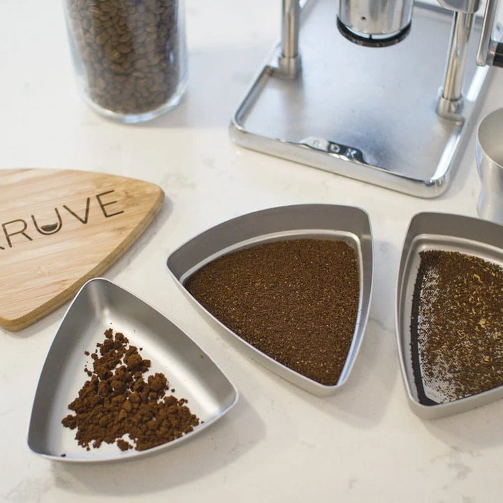 Kruve Sifter with 5 Sieves and Sieve Stand – Silver