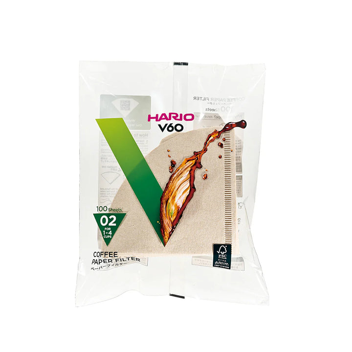 Hario V60 natural filters, 100pcs - Brewing Gadgets India Private Limited