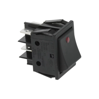 Astoria - Switch 2-Pole Black With Red Led