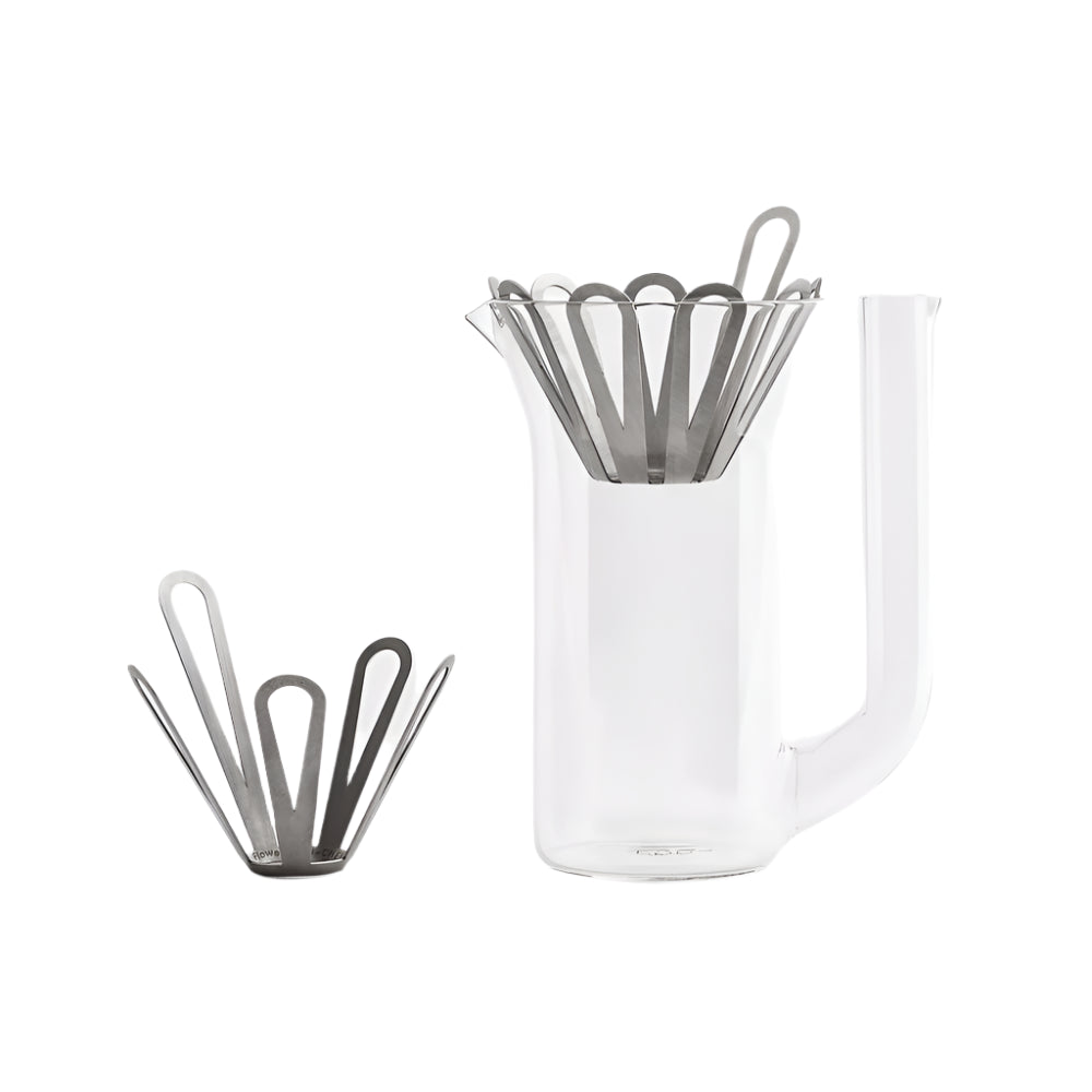 E&B Hand Blown Borosillicate Carafe Glass