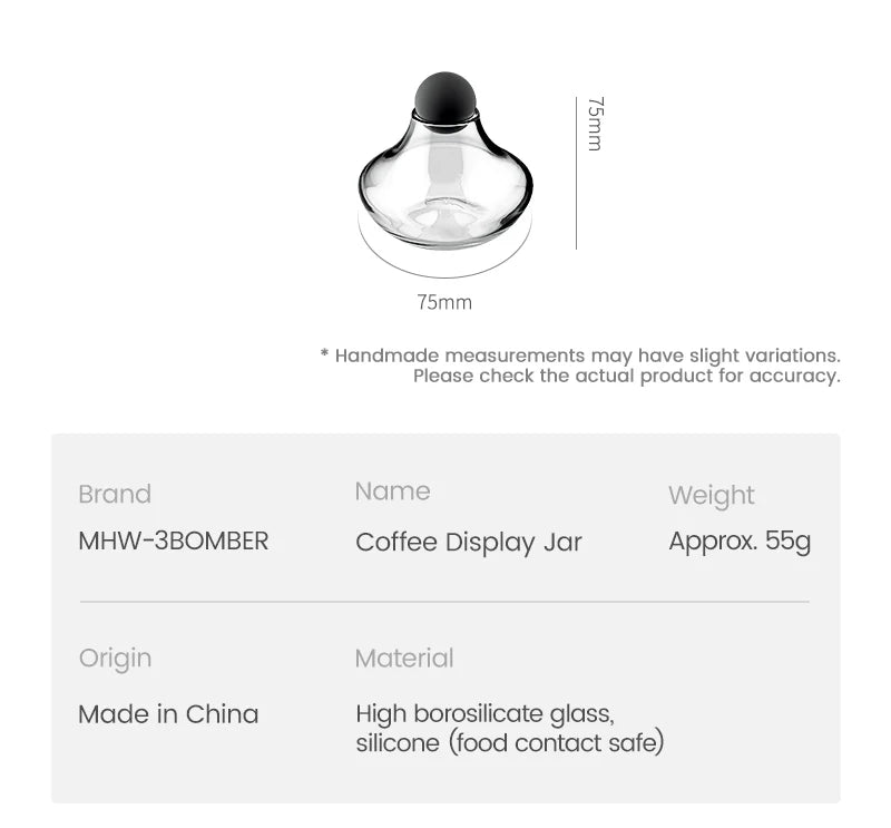 MHW-3BOMBER Coffee Display Jar