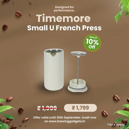 Timemore Small U French Press, White