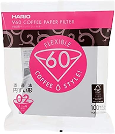 Hario V60-02 Filter Paper Bleached 100pcs (VCF-02-100W)-standard