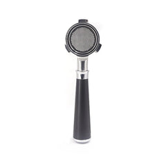 BG 53mm Bottomless Black Wooden Handle Portafilter - with Non-Pressurized Basket