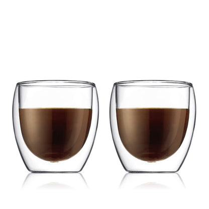 Bodum Pavina Double Wall Thermo Glass – Set of 2 Insulated Glass Cups