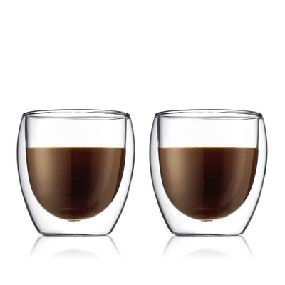 Bodum Pavina Double Wall Thermo Glass – Set of 2 Insulated Glass Cups