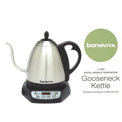 Bonavita 1L Gooseneck Kettle: Digital Variable Temperature