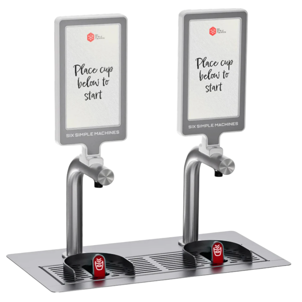 Six Simple Machine - Freepour Batch Double Tap with Digital Screen Signage