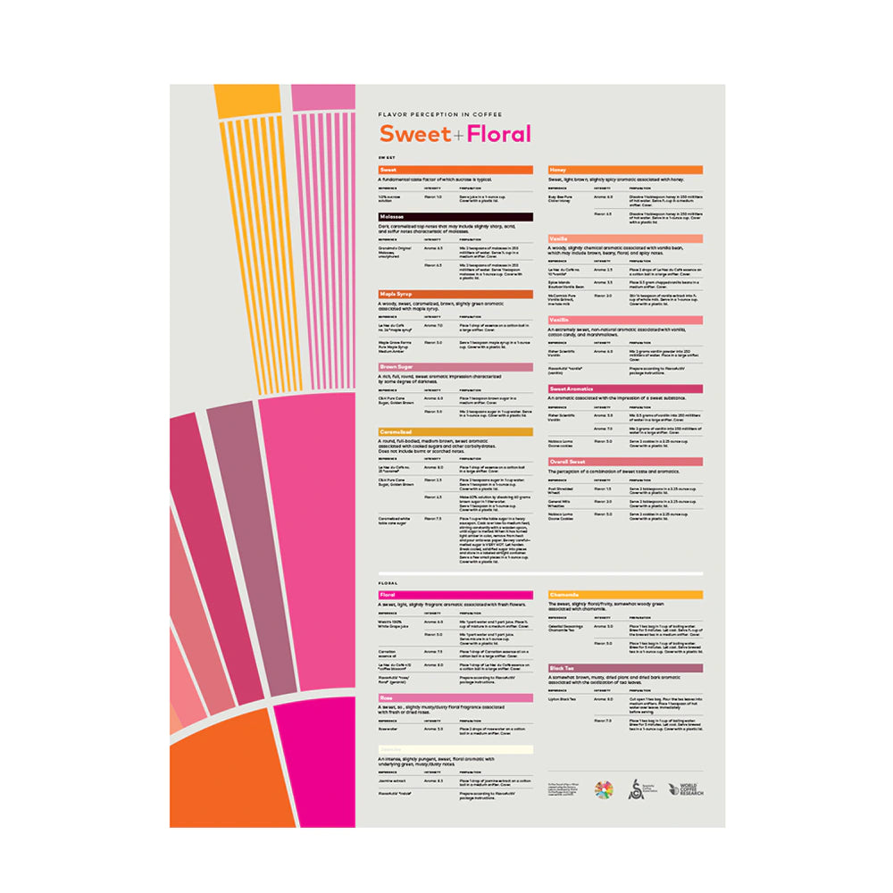 SCA Flavor Perception in Coffee Sweet Floral Poster – Brewing Gadgets ...