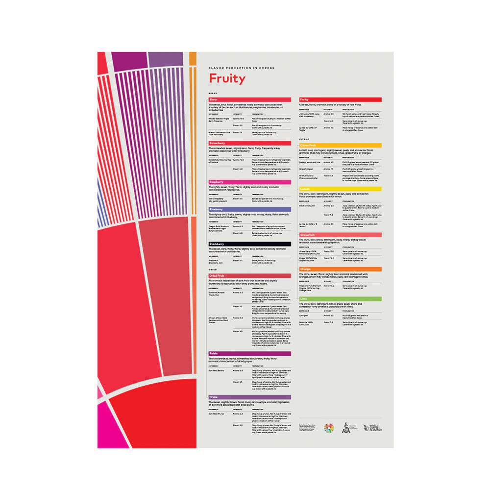 SCA Flavor Perception in Coffee Fruity Poster