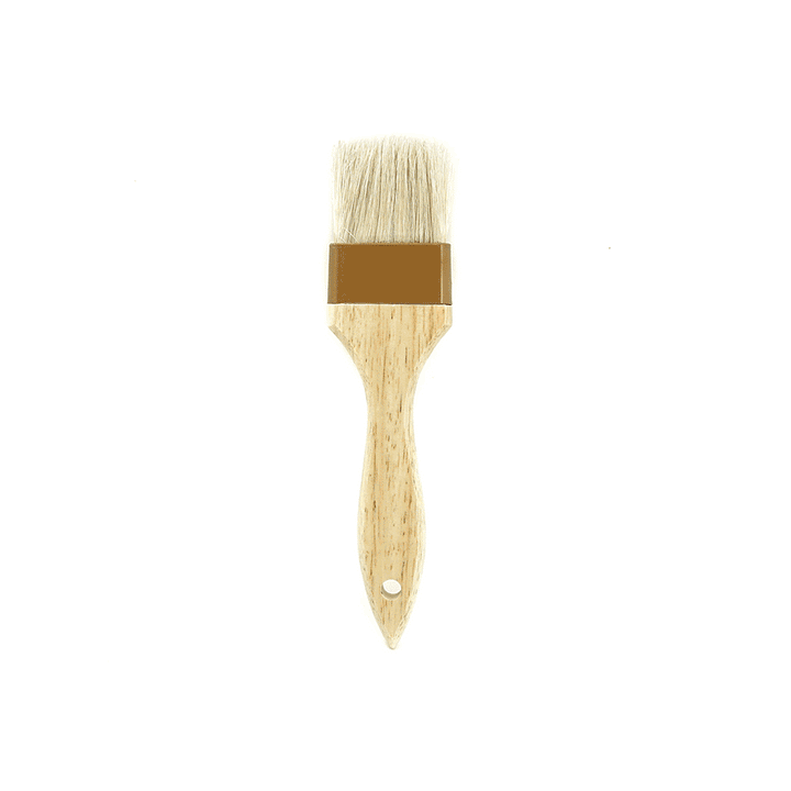 Precise Wide Flat Brush with Natural Bristles and Wooden Handle - Brewing Gadgets India Private Limited