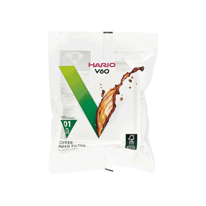 Hario V60 bleached filters, 100pcs - Brewing Gadgets India Private Limited