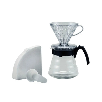 Hario V60-02 Craft Coffee Maker Set, Black-standard