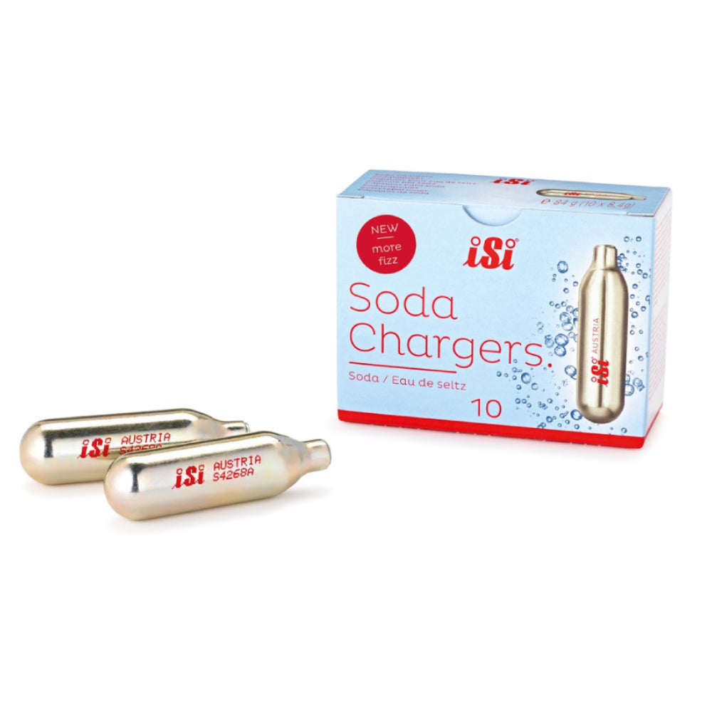 iSi Soda Chargers – 10 Pack CO2 for Carbonating Beverages