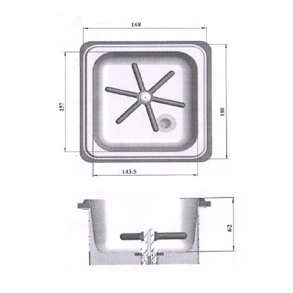 Krome In Counter Flush Mount Rinser