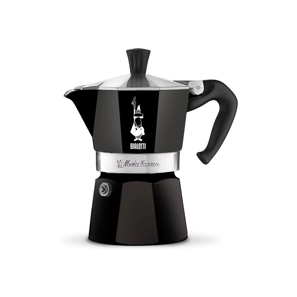 Bialetti Moka Express Coffee Maker 3 Cup, Black