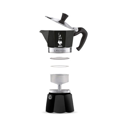 Bialetti Moka Express Coffee Maker 3 Cup, Black