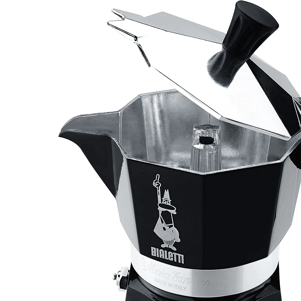 Bialetti Moka Express Coffee Maker 3 Cup, Black