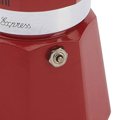 Bialetti Moka Express Coffee Maker 3 Cup, Red