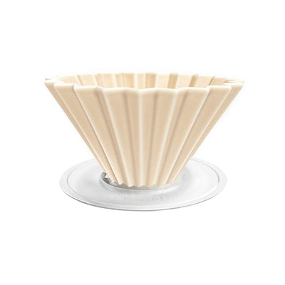 Origami Matte Beige Dripper M with Plastic Holder-standard