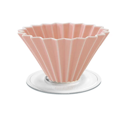 Origami Pink Dripper M with Plastic Holder