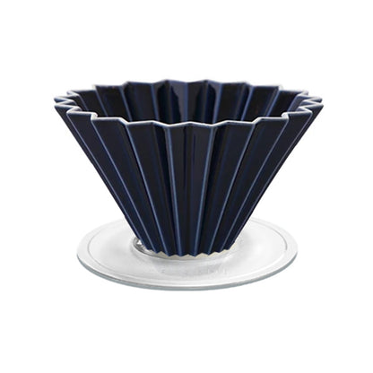 Origami Navy Blue Dripper M with Plastic Holder