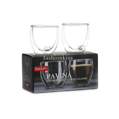 Bodum Pavina Double Wall Thermo Glass – Set of 2 Insulated Glass Cups