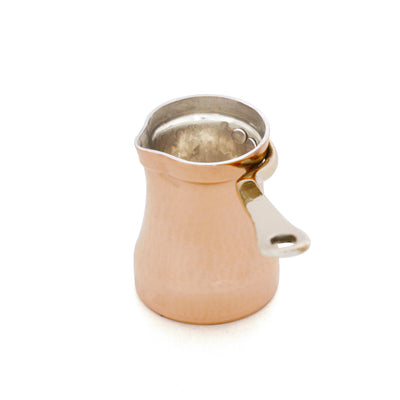 SOY C1G - Copper Turkish Coffee Pot, Silver Lining Inside