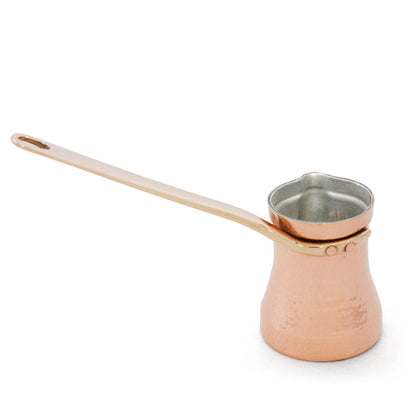 SOY C2G - Copper Turkish Coffee Pot, Silver Lining Inside