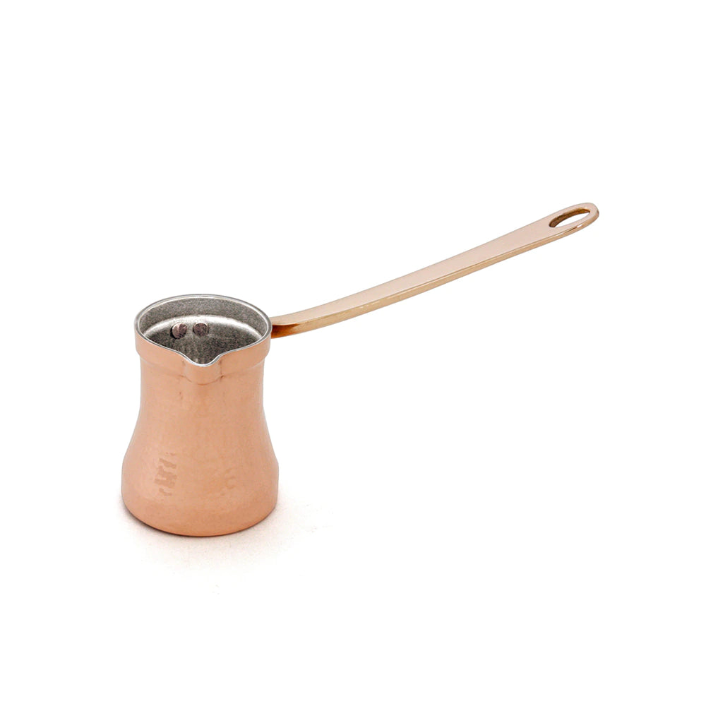 SOY C2G - Copper Turkish Coffee Pot, Silver Lining Inside