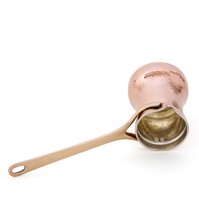 SOY C3G - Copper Turkish Coffee Pot, Silver Lining Inside