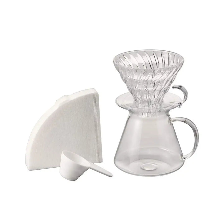 Hario V60-02 Glass Brewing Kit - Brewing Gadgets India Private Limited