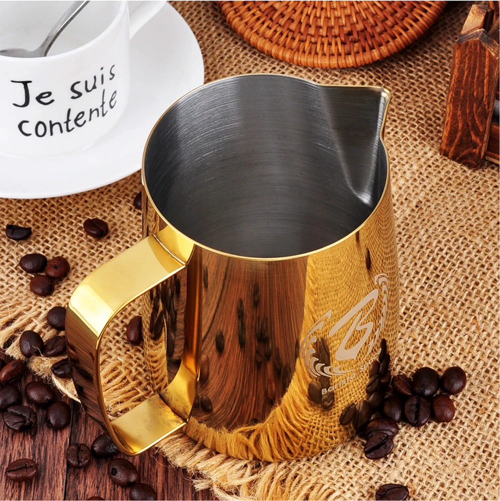 Barista Space Gold Milk Pitcher for Latte Art - Brewing Gadgets India Private Limited
