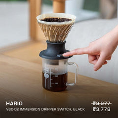 Hario V60-02 Immersion Dripper Switch, Black
