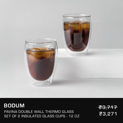 Bodum Pavina Double Wall Thermo Glass – Set of 2 Insulated Glass Cups