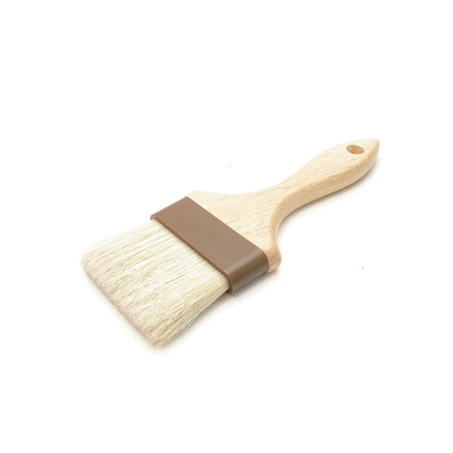 BG 3" Wide Flat Brush with Natural Bristles and Wooden Handle