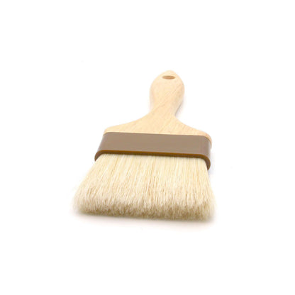 BG 3" Wide Flat Brush with Natural Bristles and Wooden Handle