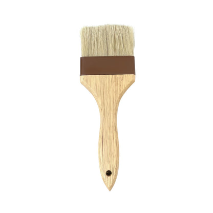 BG 3" Wide Flat Brush with Natural Bristles and Wooden Handle