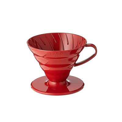 Hario V60 Plastic Red Coffee Dripper 02-default title