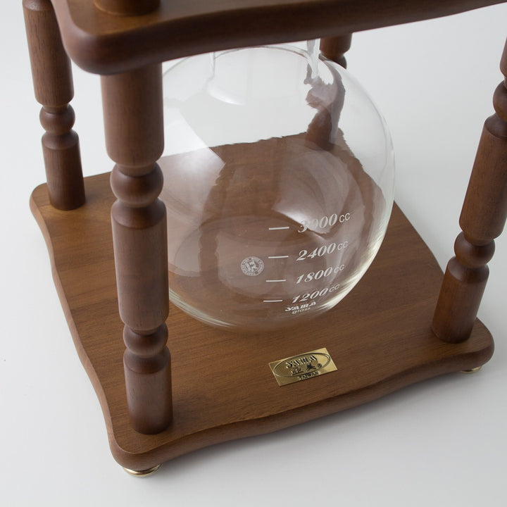 Yama Glass 25 Cup Cold Drip Maker Curved Brown Wood Frame - Brewing Gadgets India Private Limited